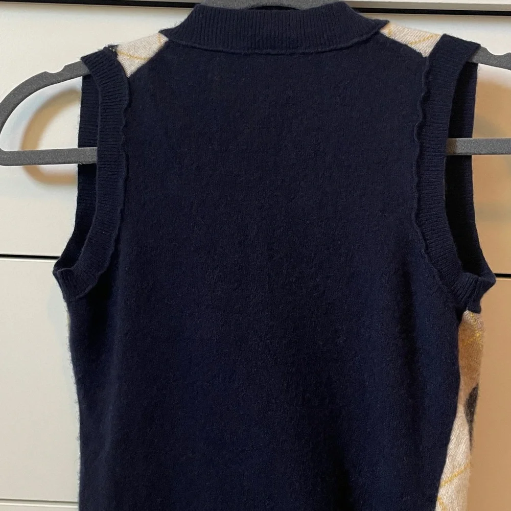 J. Crew V-Neck Argyle Sweater Vest XS